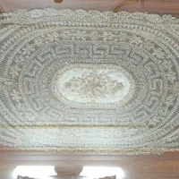 رومیزی منجق دوزی شده کار دست