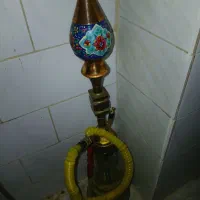 قلیان برنجی مس و مینا کاری شده فوری