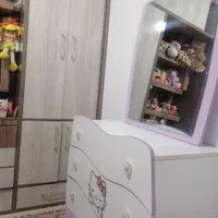 فروش سرویس چوب دخترانه کیتی و جاکفشی  قدی آینه دار|جاکفشی، کمد، دراور|مشهد, شهرک رازی (شهرک غرب)|دیوار