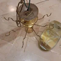 لوستر برنجی کریستالی|لوستر و چراغ آویز|تهران, زعفرانیه|دیوار