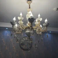 لوستر سرامیکی پلی رزین ۶ شاخه ۱۲ شعله