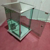 میز تلفن شیشه ای