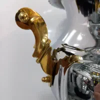 سماور گازی عالی نسب مدل نقشینه نفیس طلایی|سماور، چای‌ساز، قهوه‌ساز|کرمانشاه, |دیوار