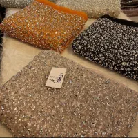 پارچه کارشده با سنگ کریستال