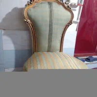 مبل تک نفره درحد و تابلو خاتم کاری با نقاشی زیبا