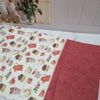 سرویس آشپزخونه با پارچه کتان نخ|سفره، حوله، دستمال آشپزخانه|بندرعباس, |دیوار