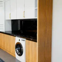 کابینت هایگلاس طرح چوب/استفاده نشده/دست دوم