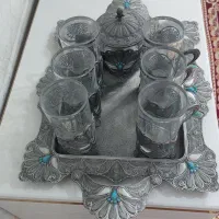 سرویس چای خوری پیونر نگین دار|ظروف سرو و پذیرایی|قم, باسکول|دیوار