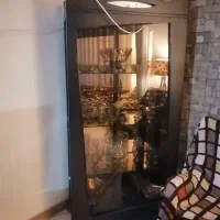 کمدلباسی.. ویترین چوب راش