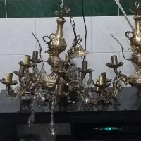 یک جفت لوستر برنزی