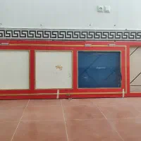 درب آلمینیوم قدیمی سنگین تمیز بدون پوسیدگی