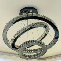 لوستر کریستالی مدرن نقره ایی