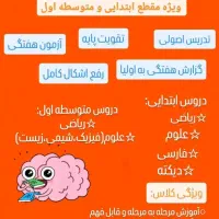 معلم خصوصی ابتدایی و دوره اول متوسطه