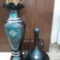 ست گلدان و گلاب پاش تزینی سرامیک