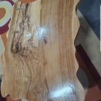 میز روستیک تمام چوب جلو مبلی