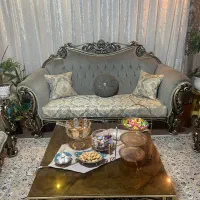 مبل سلطنتی ۷ نفره + میز ناهار خوری (چوب راش)