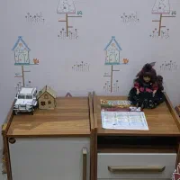 دوعددعسلی با تشک|تخت و سرویس خواب|کرج, باغستان|دیوار