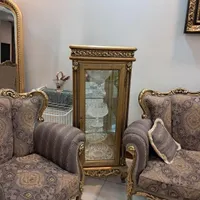 مبلمان۹ نفره و میز غذاخوری ۸نفری با ۲عدد ویترین ست|مبلمان خانگی و میز عسلی|تهران, کوی بیمه|دیوار