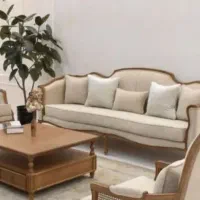 مبل کویین فرانسوی هفت نفره و ناهارخوری هشت نفره|مبلمان خانگی و میز عسلی|جم, |دیوار