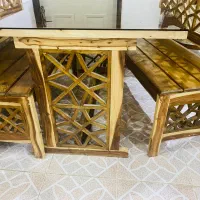 ناهار خوری ۴نفره گره‌چینی|میز و صندلی غذاخوری|فسا, |دیوار