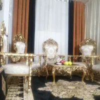 پرده و 5 عدد مبل یک نفره