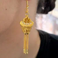 گوشواره نقره کاملا مشابه به طلا|جواهرات|کرمانشاه, |دیوار