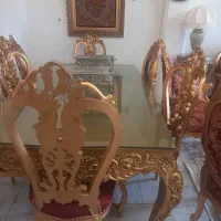 مبلمان فرهی ۹ نفره با میز غذاخوری  منبت دست|مبلمان خانگی و میز عسلی|تهران, اختیاریه|دیوار
