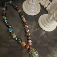 گردنبند سنگ دست ساز