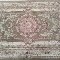 یک جفت فرش 6 متری 500 شانه ساوین گل برجسته