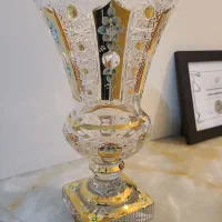 گلدان بوهمیا اصل از باکو خریداری شده