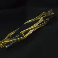 فروش فوری النگو نقره با آبکاری طلا