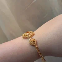 دستبند طرح طلا آبکاری طلا|بدلیجات|بندر گناوه, |دیوار