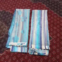 پرده اتاق خواب دو عددآبی . یک عدد قرمز