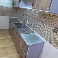 کابینت فلزی و سینک ۲ قلو