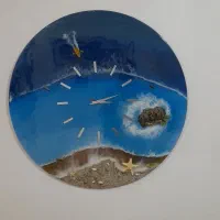 ساعت رزینی سایز بزرگ سه بعدی