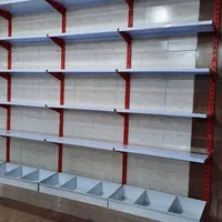 طبقه سفید قرمز قفسه سوپری خودایستا استند