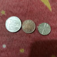 سکه ۱۰ و ۵ و ۱ پنی انگلیس|کلکسیون سکه، تمبر، اسکناس|کرج, حصارک بالا|دیوار