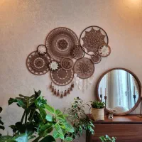 دیوارکوب . کیف رافیا . مکرومه