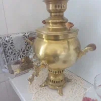 سماور کلکسیونی زغالی عتیقه با ۷ مهر
