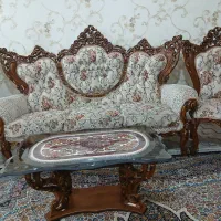 مبل سلطنتی۹نفره بامیز بزرگ ودوعدد عسلی