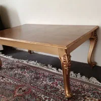 میز‌عسلی‌طلایی‌‌بهمراه‌شیشه‌‌2سانتی