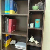 کمد، کتابخانه، قفسه چوبی در حد نو|کتابخانه، شلف، قفسه‌های دیواری|زنجان, |دیوار