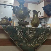 سرویس سماور برنجی زغالی