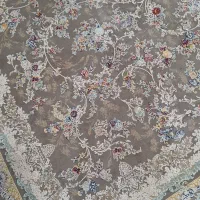 فرش بهاریه۹یه۶متری مشهد۱۵۰۰تراکم۴۵۰۰طوسی گلبرجسته|فرش|مشهد, وحید|دیوار