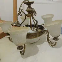لوستر همراه با دیوار کوب یک شعله