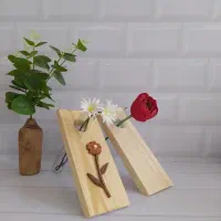 گلدان مینیمال چوبی