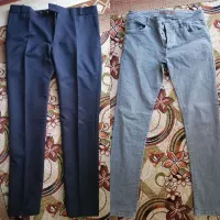 شلوار لی و پارچه ای