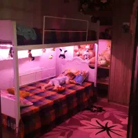 تخته خواب دو طبقه فلزی و وکیوم