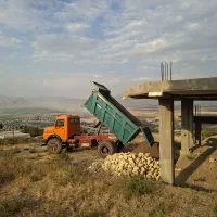 ماسه شن آجر سنگ خاک(لودر و کمپرسی)