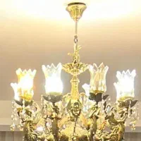 لوستر برنج طرح فرشته 10 شاخه